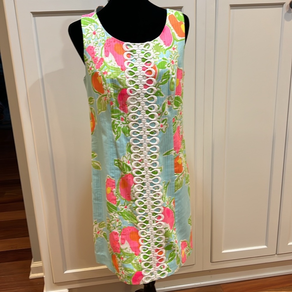 Lilly pulitzer pink lemonade Cathy shift dress 8